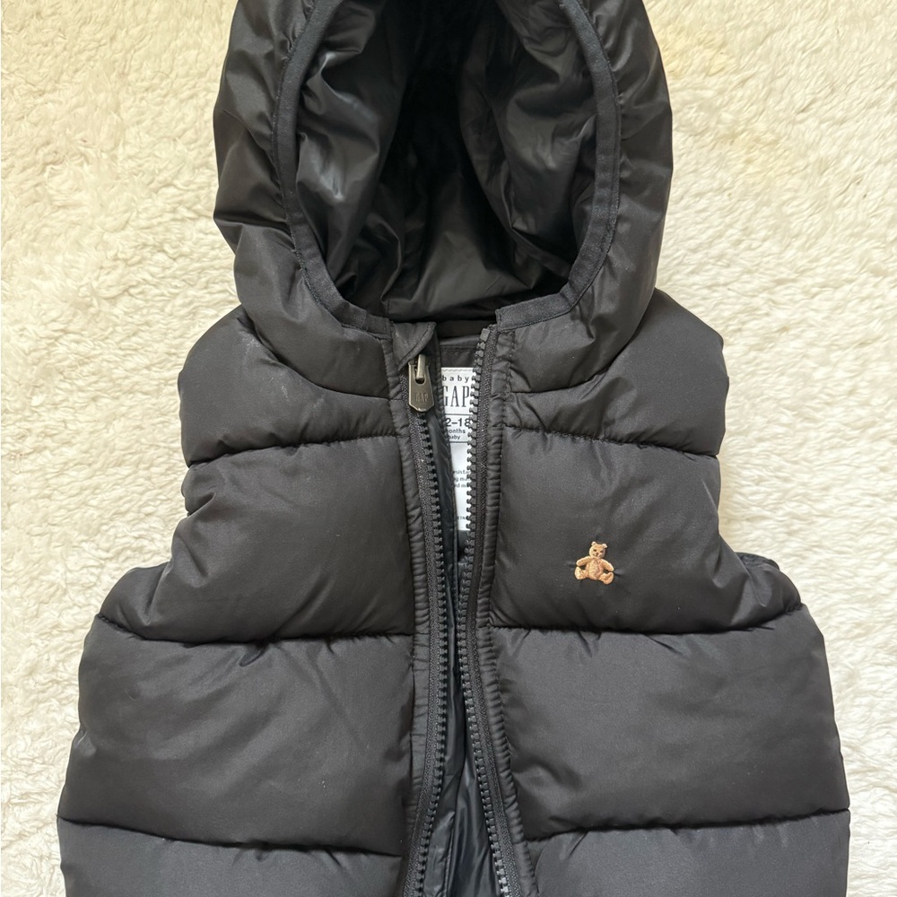 Black Puffer Vest for Kids